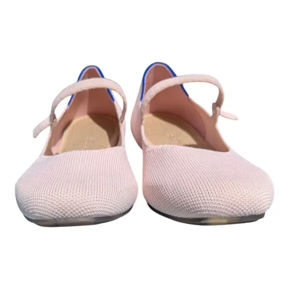 Rothy's The Square Mary Jane Flats Women's 9 Bubbly Pink Knit Washable Eco - Picture 5 of 9